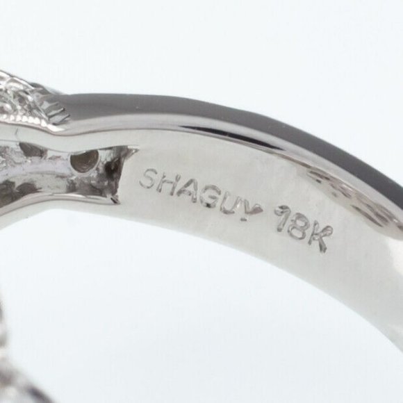 18k White Gold Emerald Cut Diamond Solitaire Ring w/ Accent Stones TDW = 4.5 ct - Picture 9 of 12